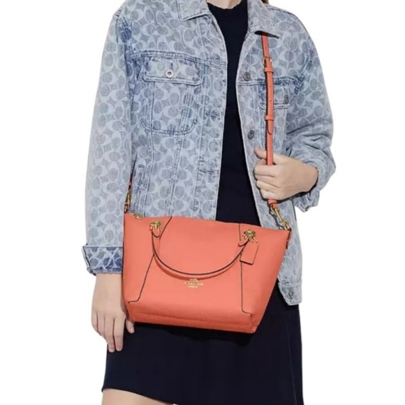 🏷1 DAY SALE🏷🍂Coach Kacey Satchel Crossbody Neutral Bag🍂 - Picture 1 of 9